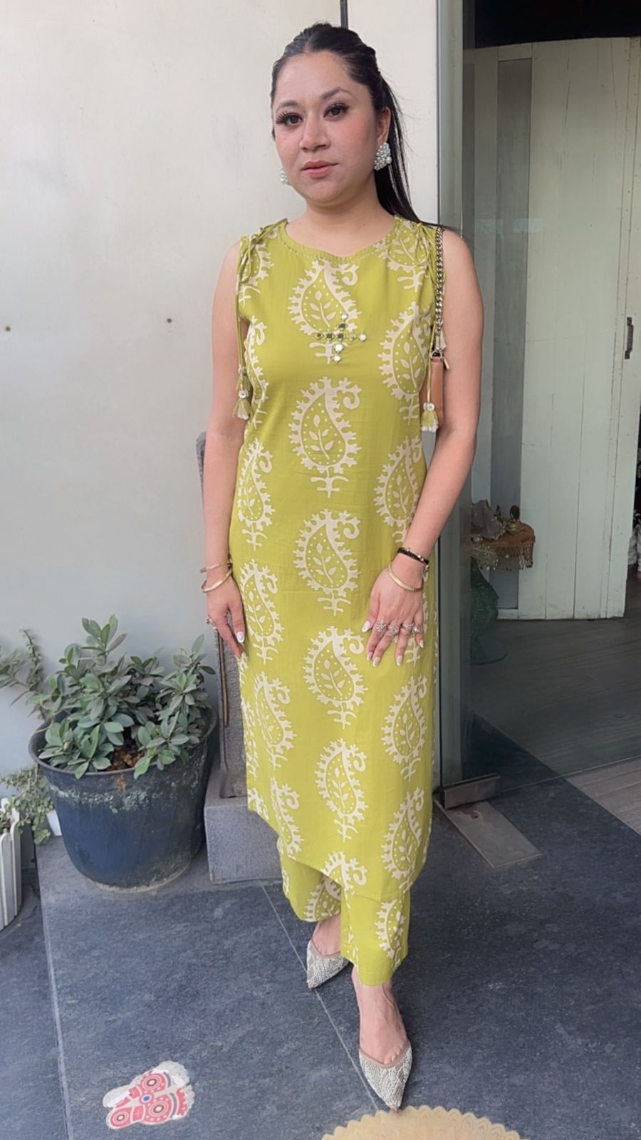 Lemon Neon Tunic set