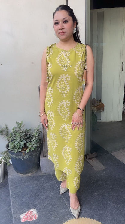 Lemon Neon Tunic set