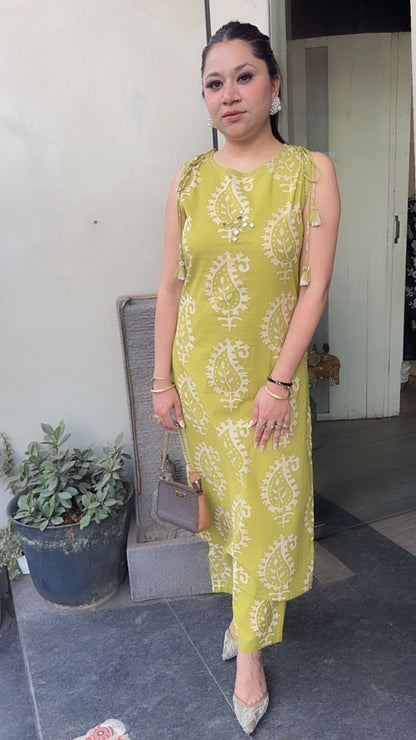 Lemon Neon Tunic set