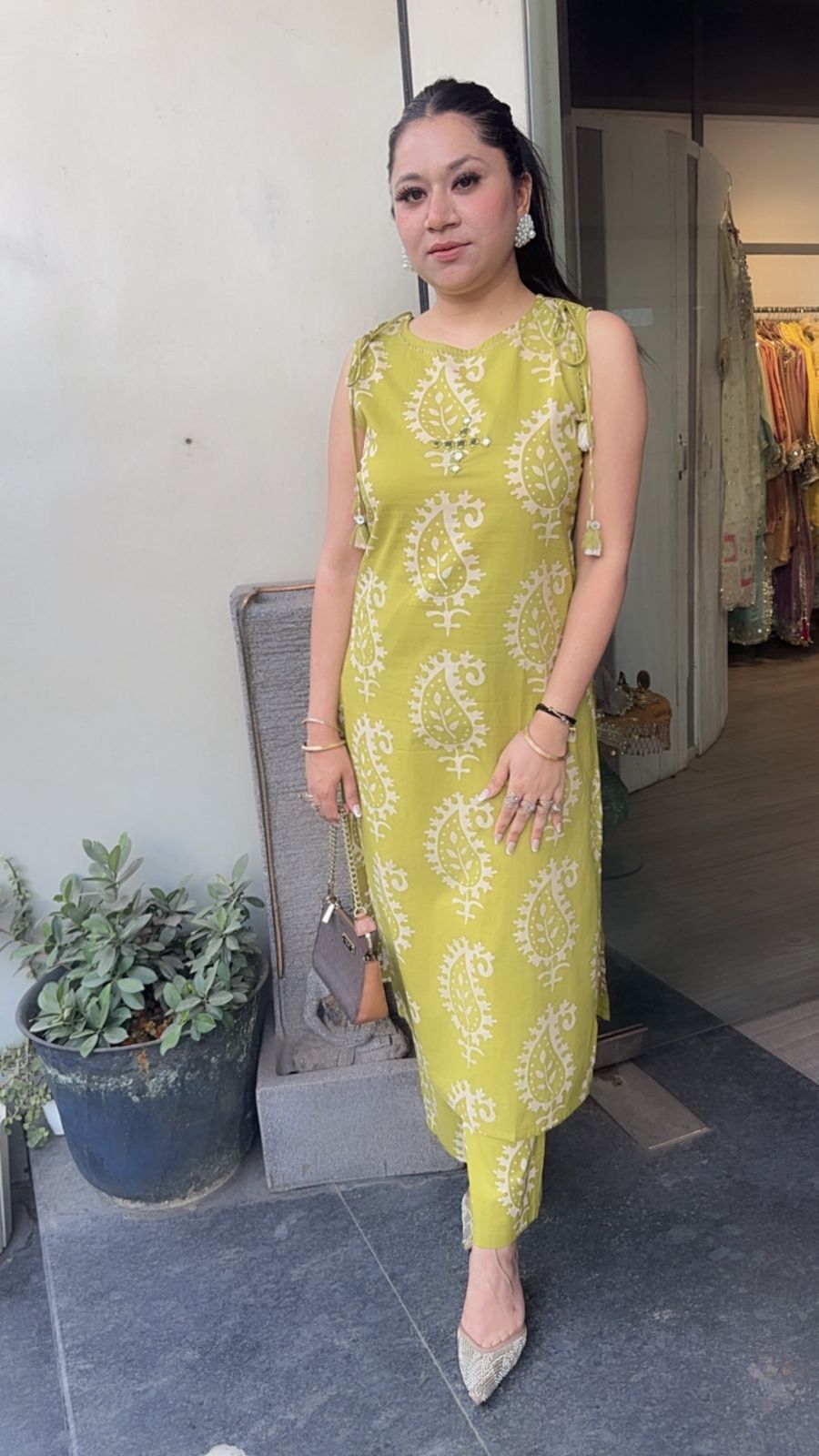 Lemon Neon Tunic set