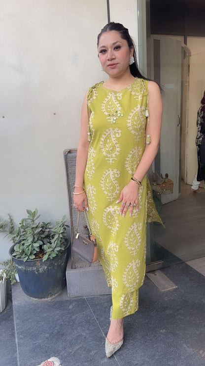 Lemon Neon Tunic set