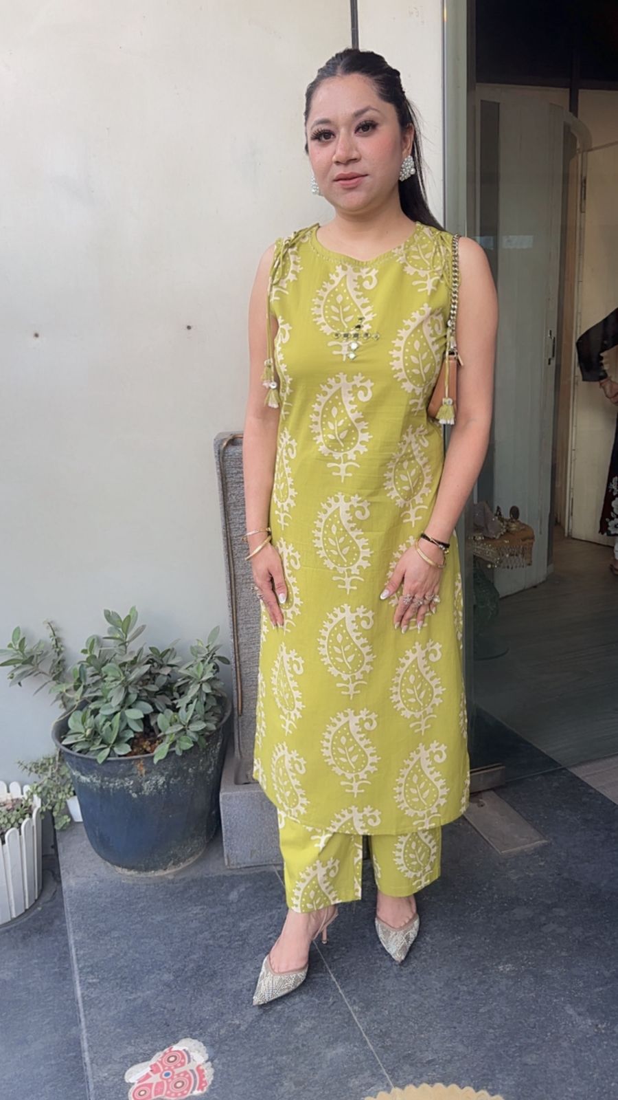 Lemon Neon Tunic set