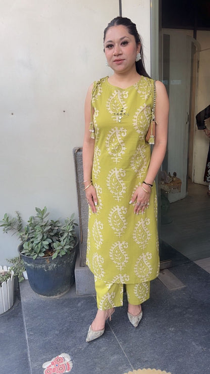 Lemon Neon Tunic set