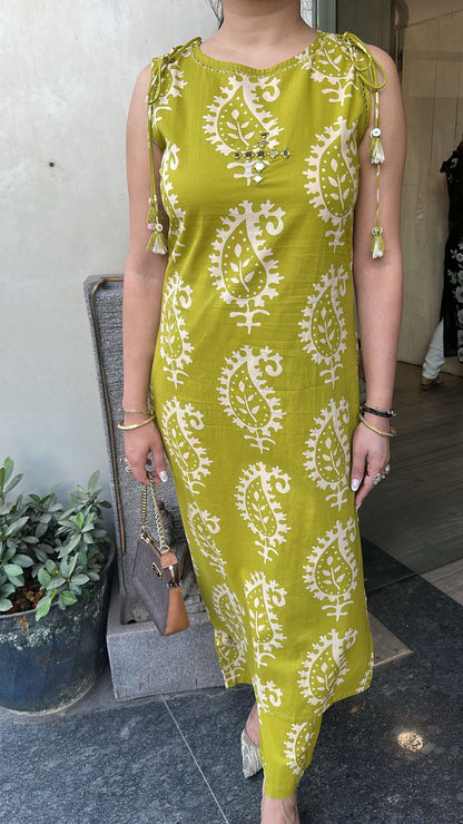 Lemon Neon Tunic set