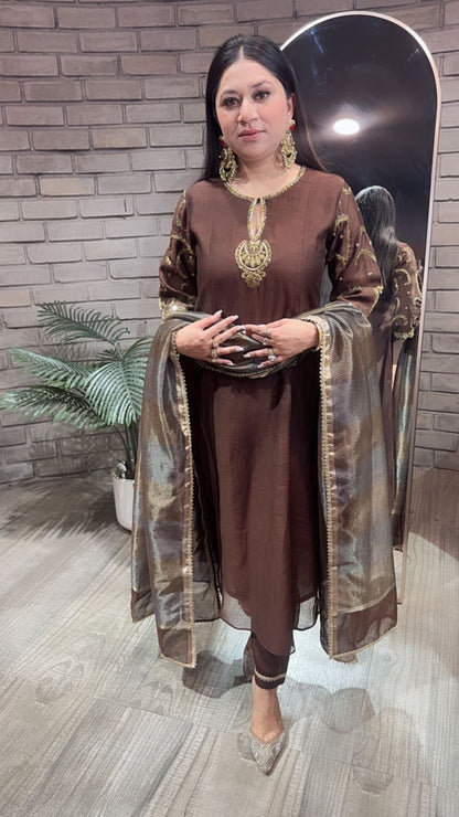 Biryani Coffee Designer Handwork Suit