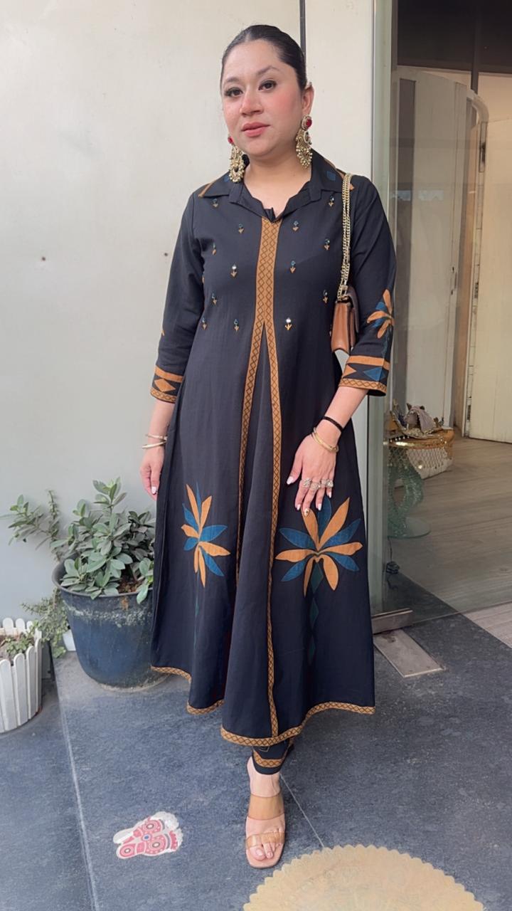Spice Black Digital A-Line Tunic set