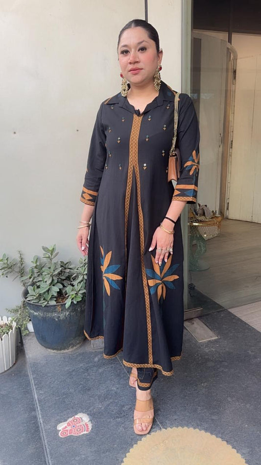 Spice Black Digital A-Line Tunic set