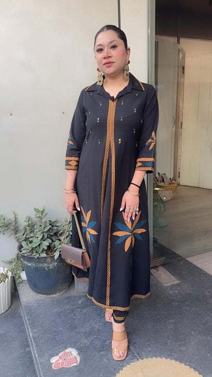 Spice Black Digital A-Line Tunic set