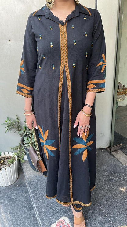 Spice Black Digital A-Line Tunic set