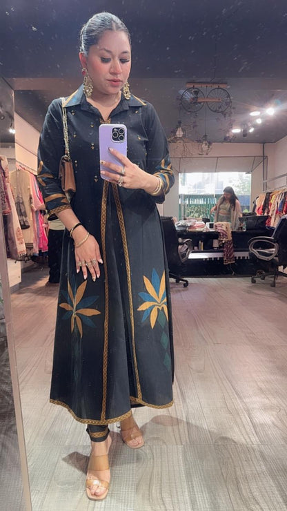 Spice Black Digital A-Line Tunic set