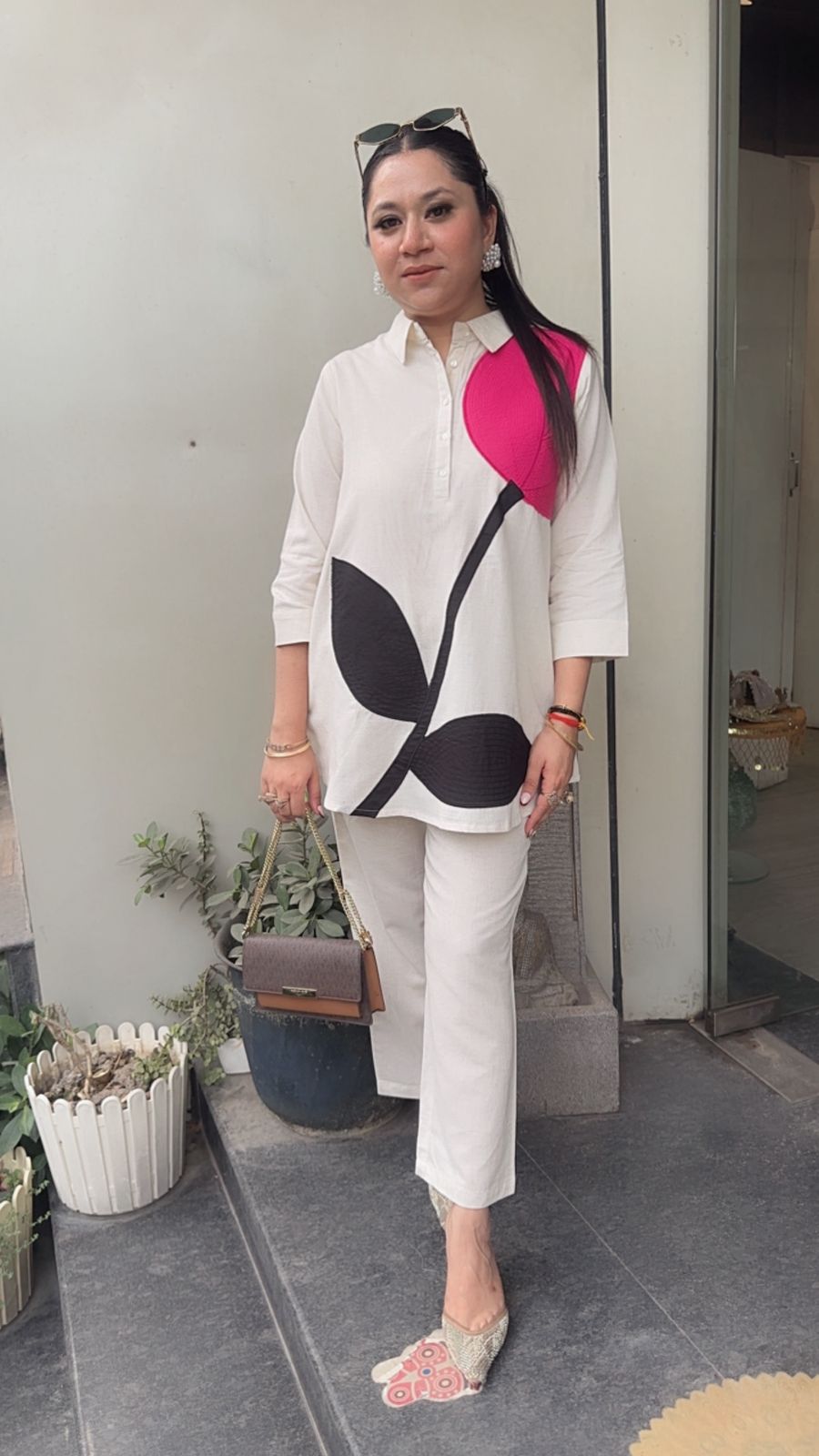 Cherry Ivory Cotton Cordset