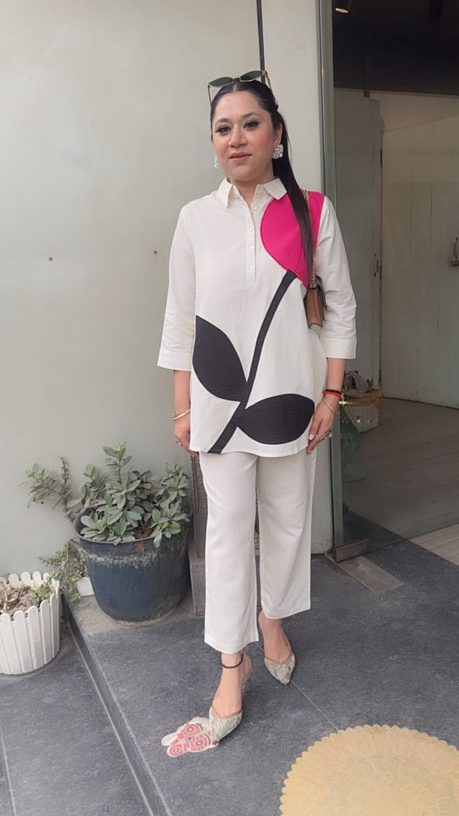 Cherry Ivory Cotton Cordset
