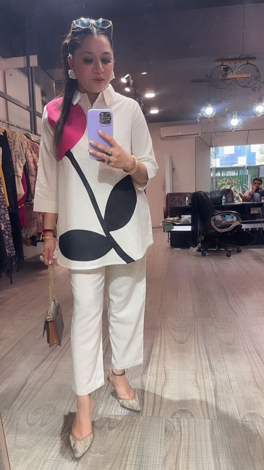 Cherry Ivory Cotton Cordset