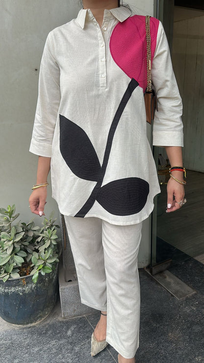 Cherry Ivory Cotton Cordset