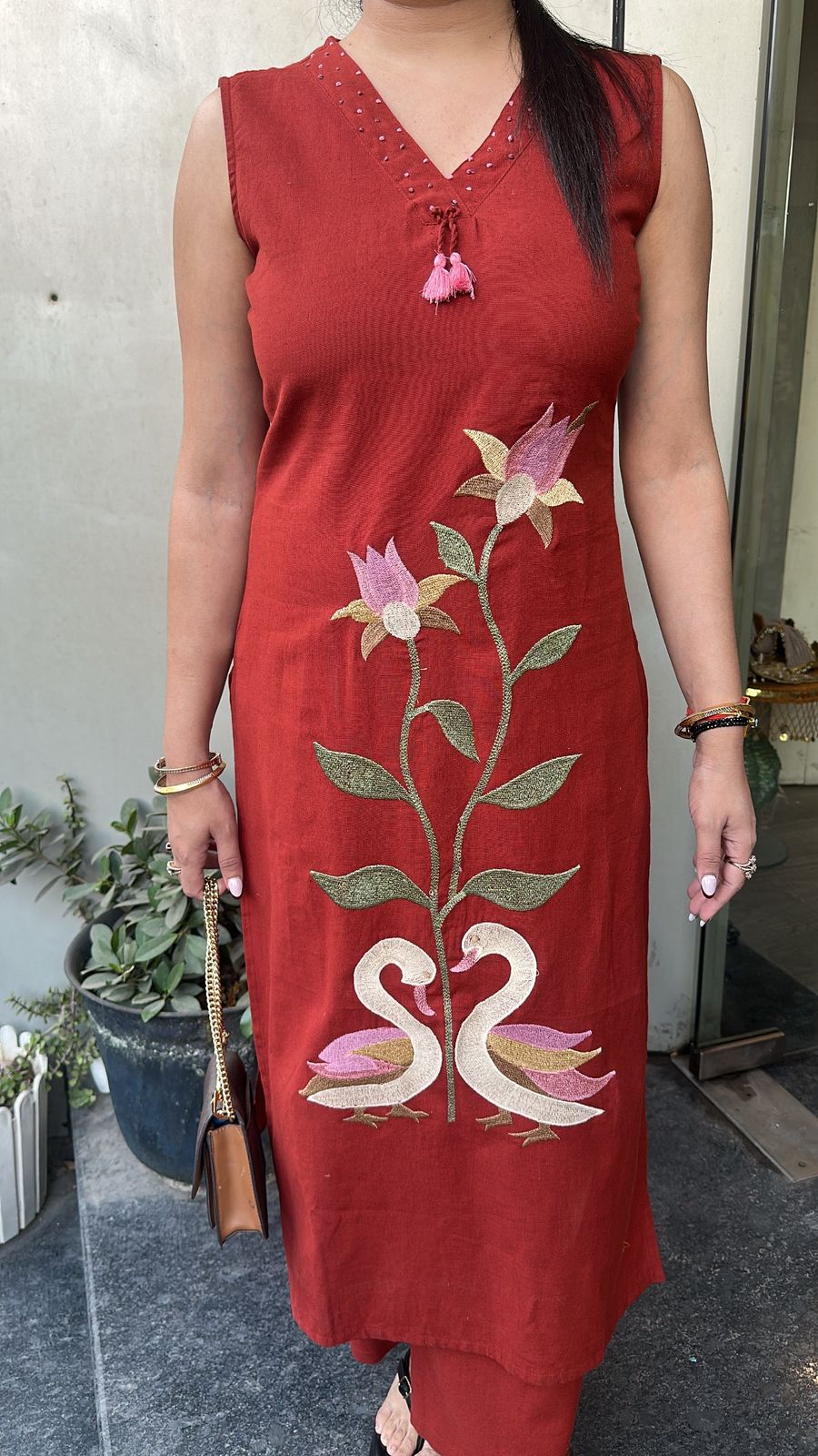 Snickers Rust Tunic set (Sleeve Fabric Attached)