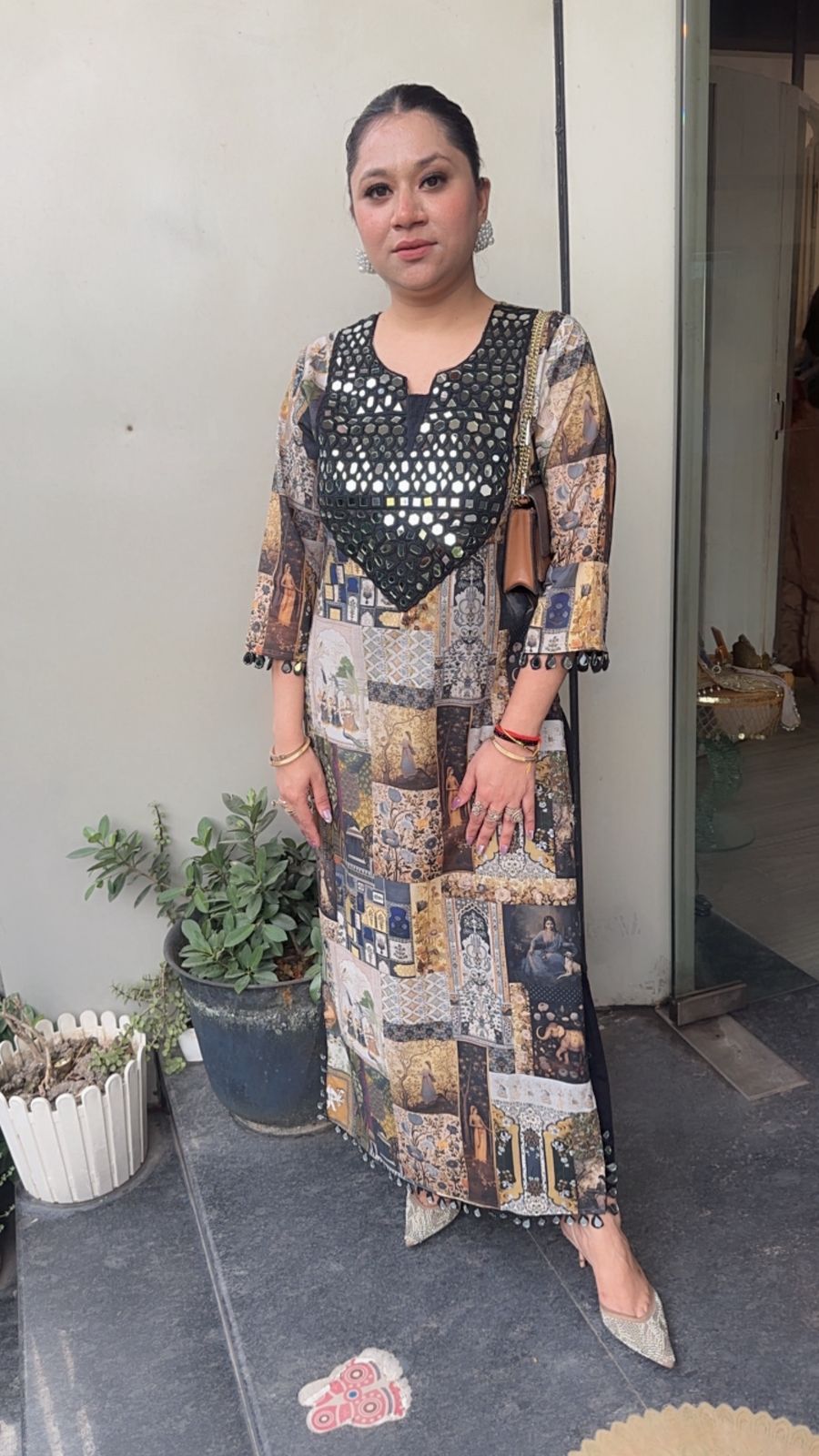 Mona Digital Print Mirror Tunic Set