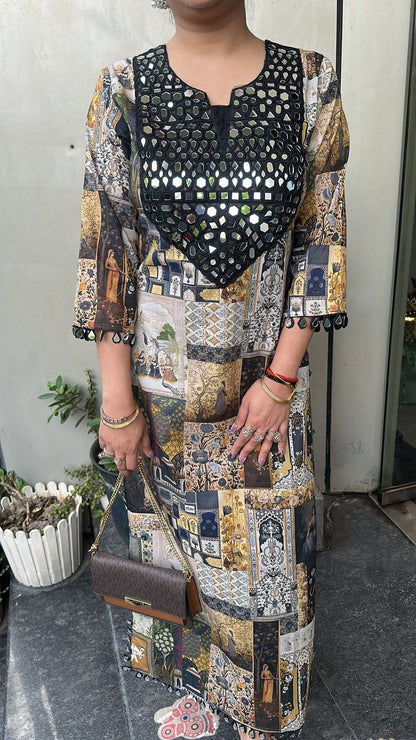 Mona Digital Print Mirror Tunic Set