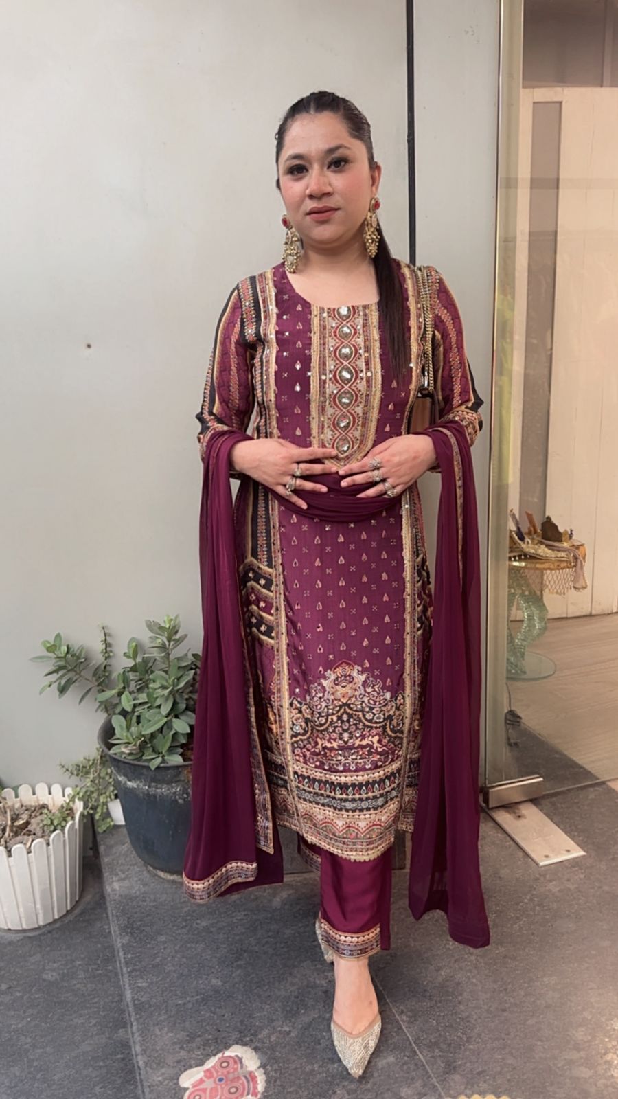 Tariq Digital C-cut Style Designer Suit