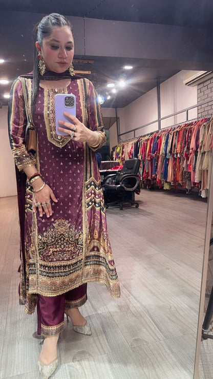 Tariq Digital C-cut Style Designer Suit