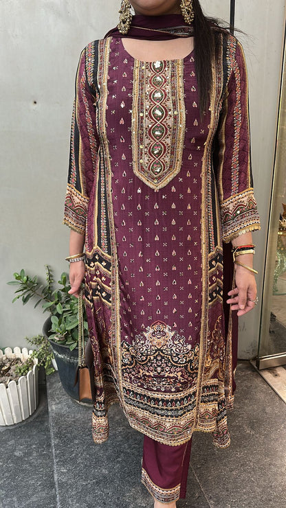 Tariq Digital C-cut Style Designer Suit