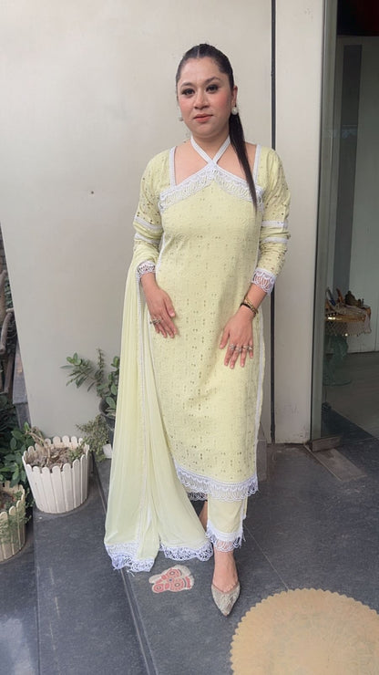 Kanjak Pista Crisscross Designer Suit