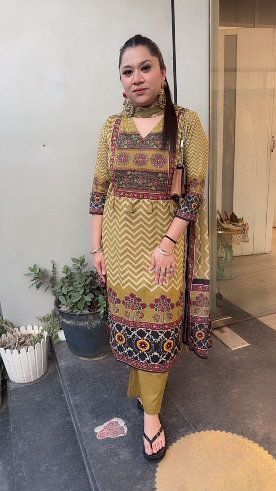 Samber lime Digital print Designer Cotton Suit
