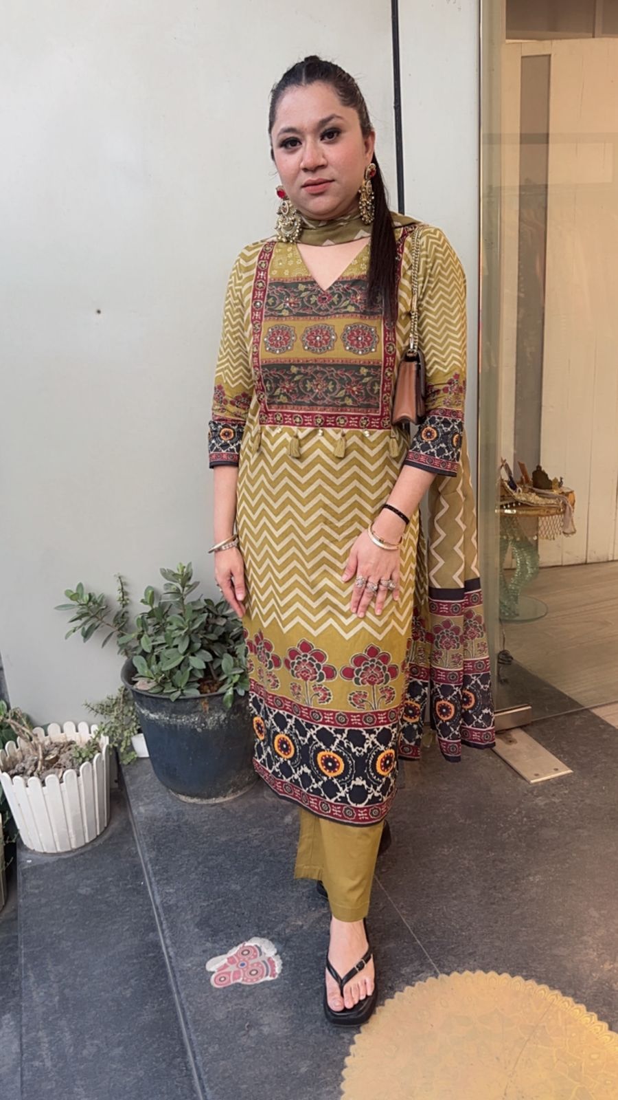 Samber lime Digital print Designer Cotton Suit
