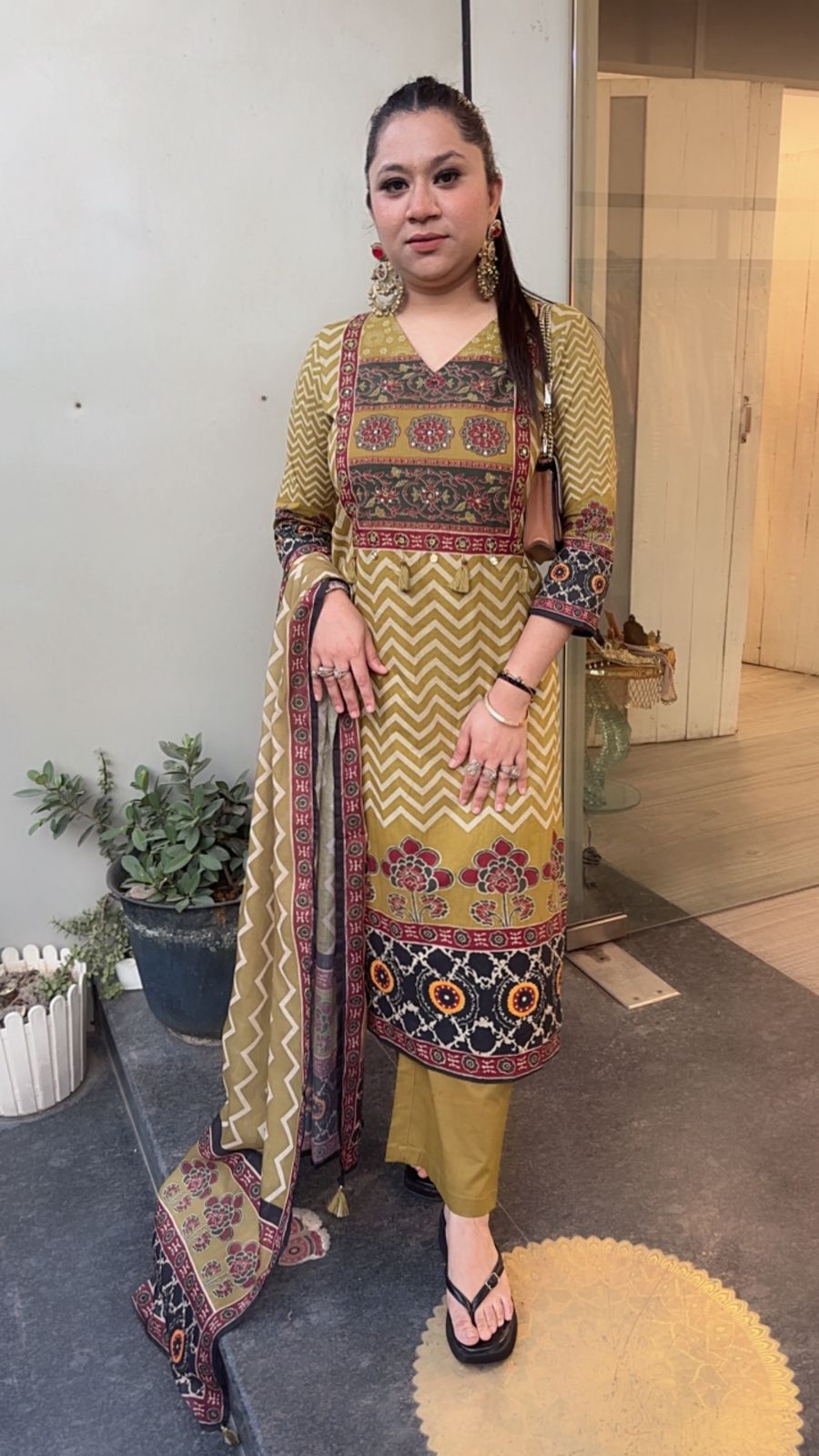 Samber lime Digital print Designer Cotton Suit