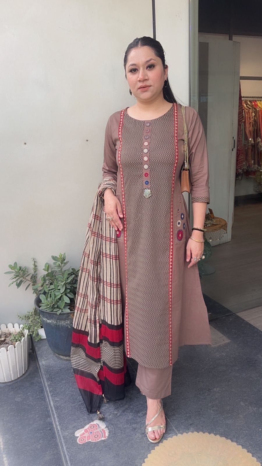 Kalini Mouse Digital Pocket Cotton Designer Suit