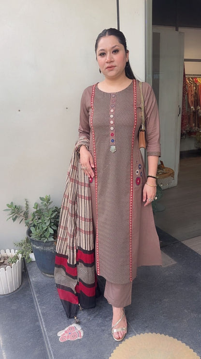 Kalini Mouse Digital Pocket Cotton Designer Suit