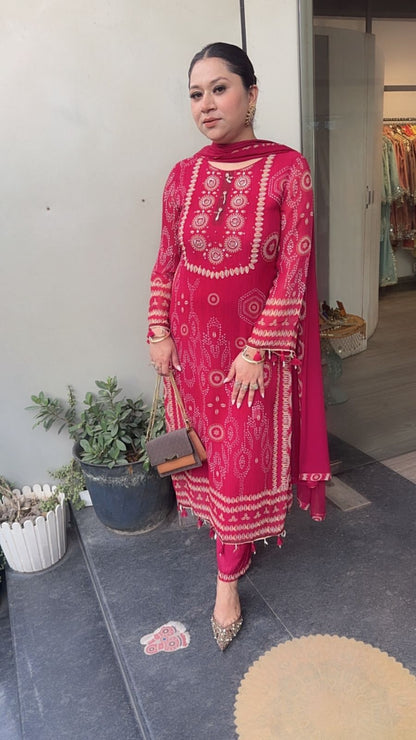 Noah Cherry Red Digital Designer suit