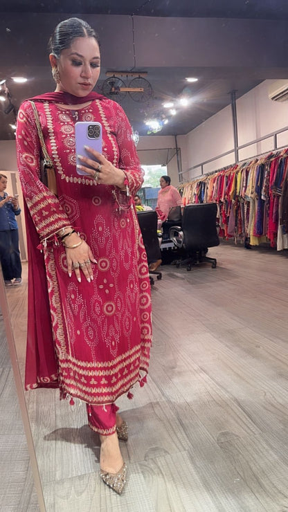 Noah Cherry Red Digital Designer suit