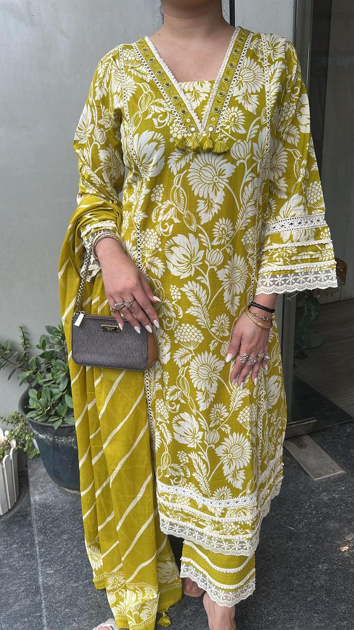 Pani puri Neon Digital print A-Line Anarkali