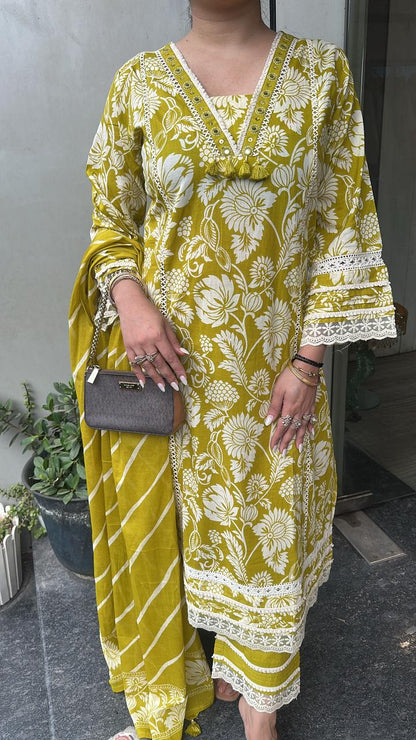 Pani puri Neon Digital print A-Line Anarkali