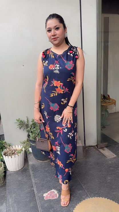 Muffin Navy Blue Digital Tunic set