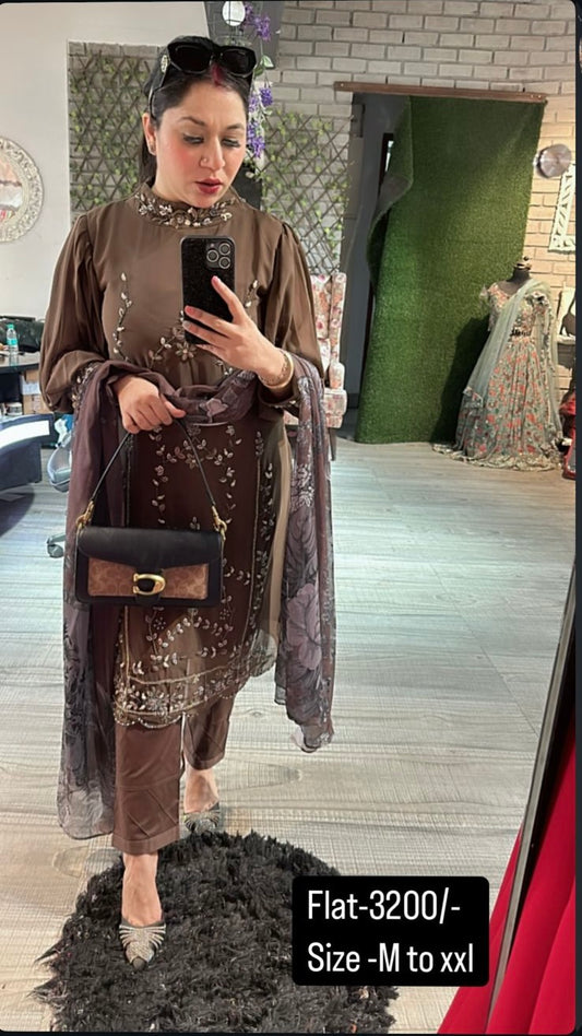 Brown Pakistani Suit