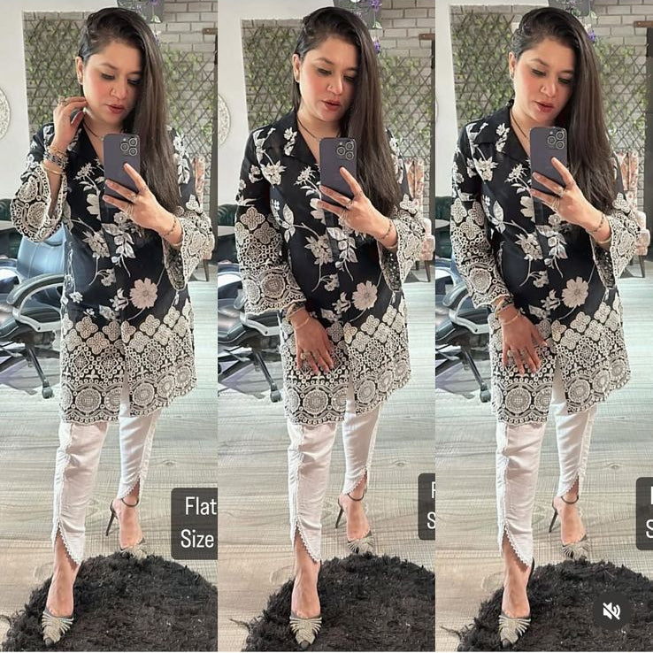 Black white Dhoti Style