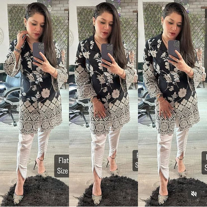Black white Dhoti Style