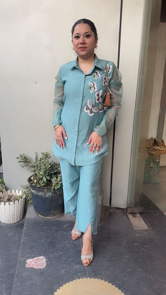 Butterfly Sea Blue Designer Cordset