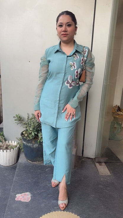 Butterfly Sea Blue Designer Cordset