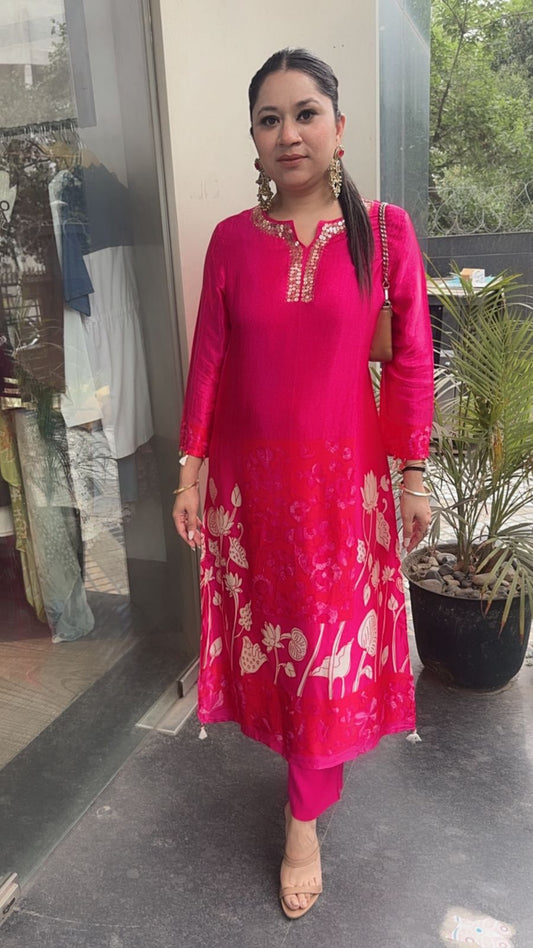 Papaya Foshia pink Tunic Set