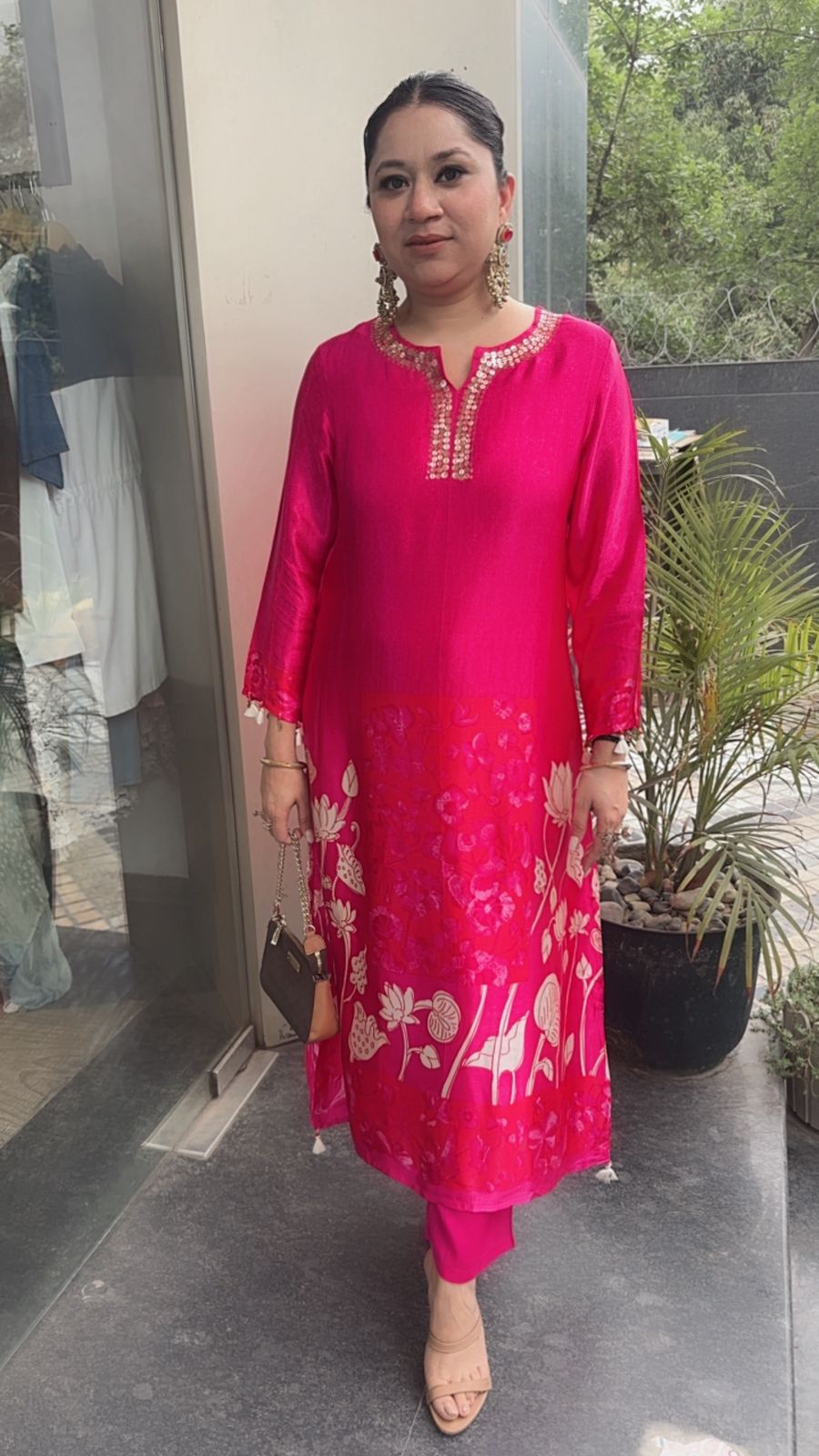 Papaya Foshia pink Tunic Set