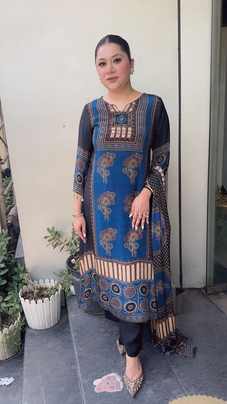 Roobi Digital Print C-Cut Style Designer Suit