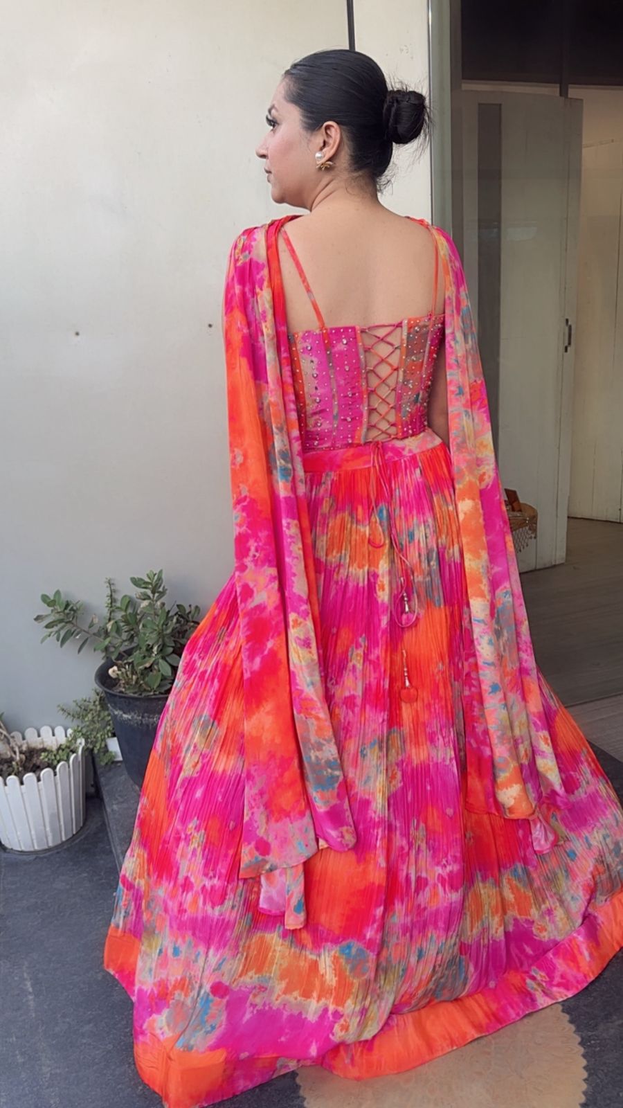 Maysa multicolour Designer Lengha