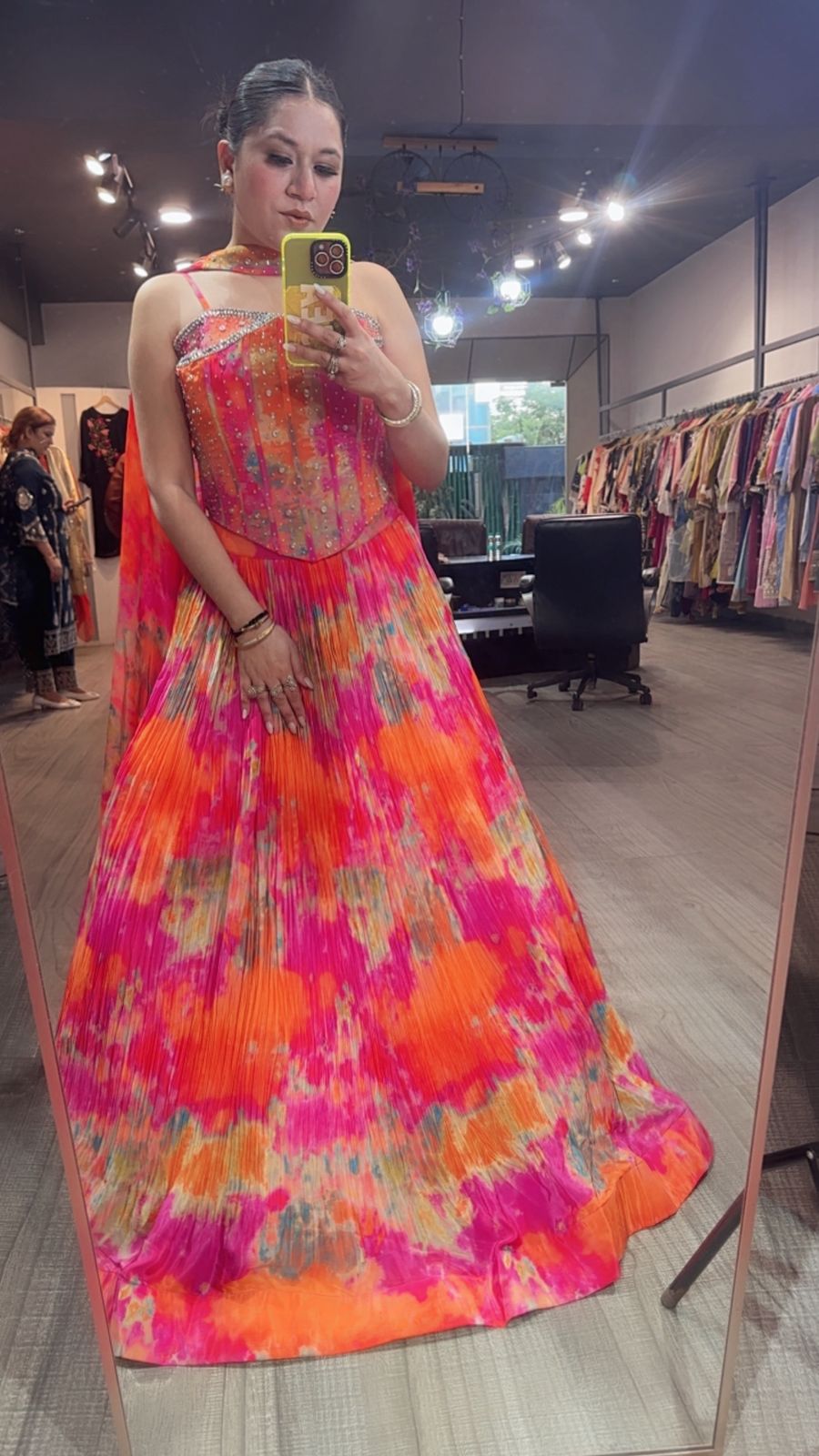 Maysa multicolour Designer Lengha