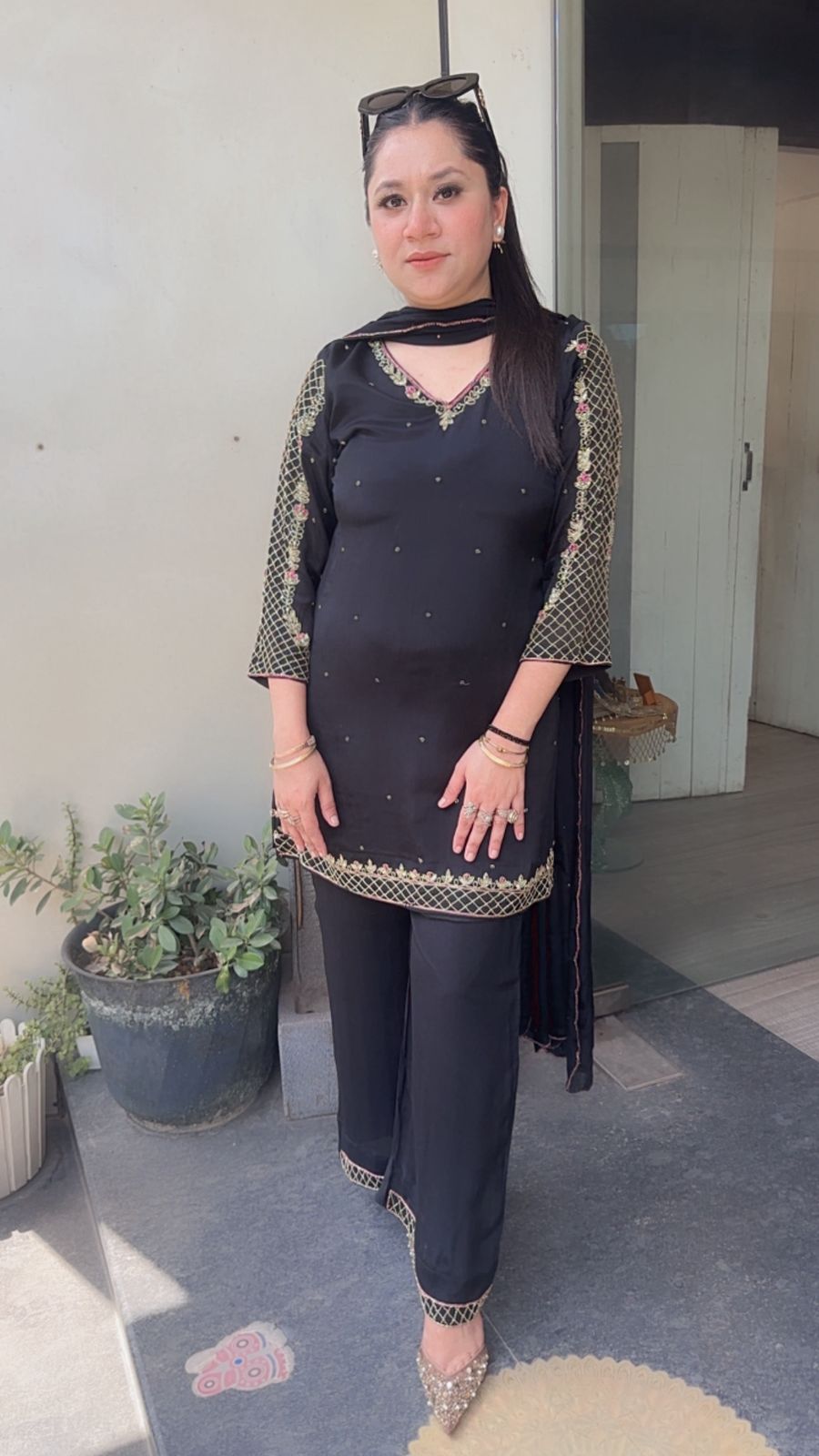 Jannat Black Katdana Designer Suit