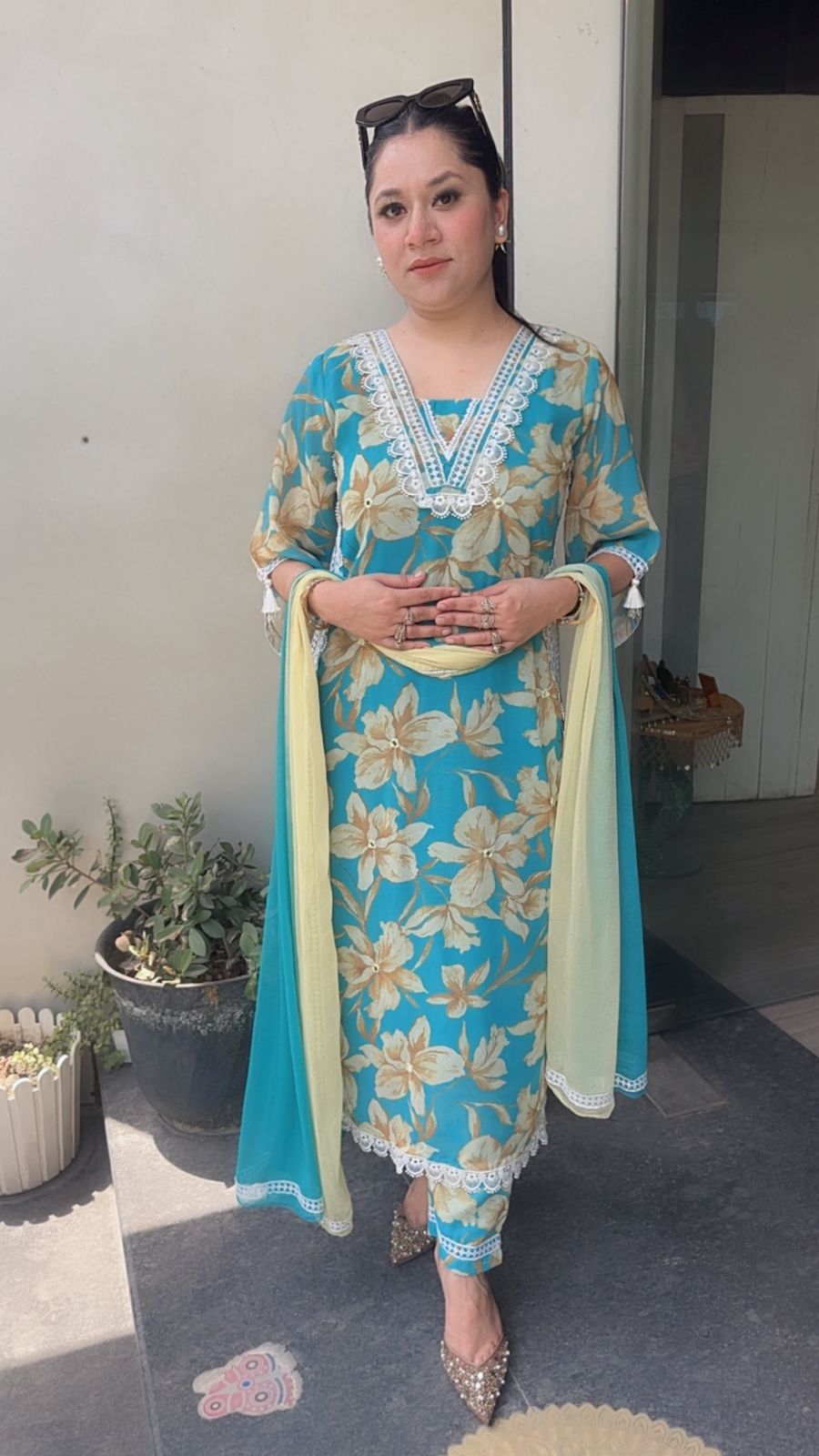 Milano Blue Digital Designer Suit