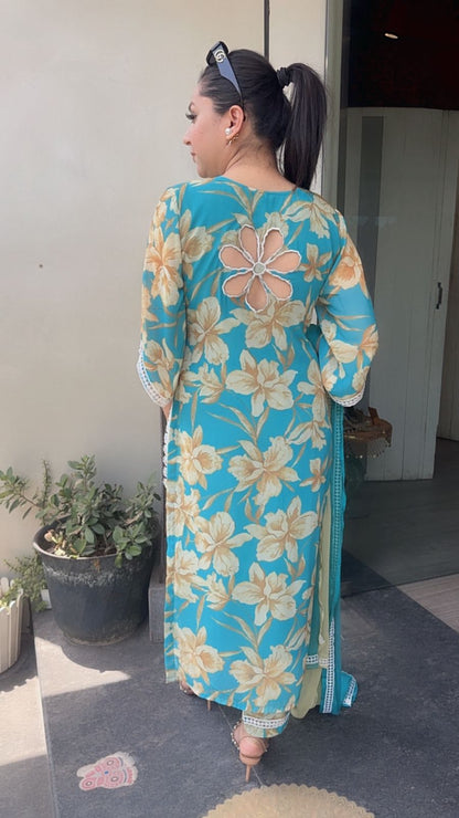 Milano Blue Digital Designer Suit