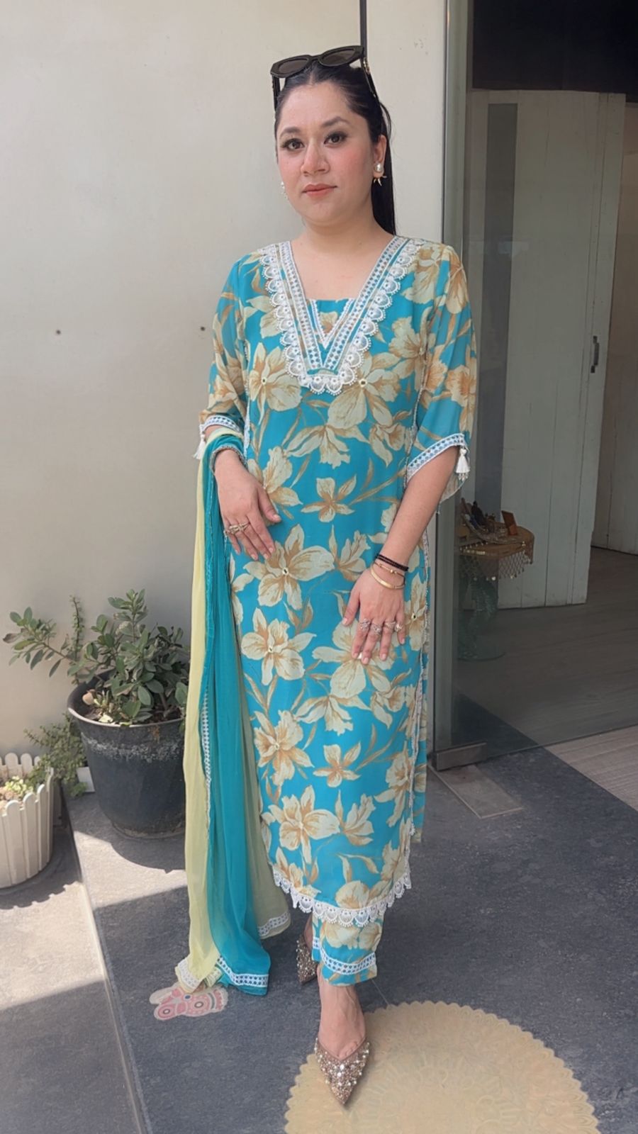 Milano Blue Digital Designer Suit