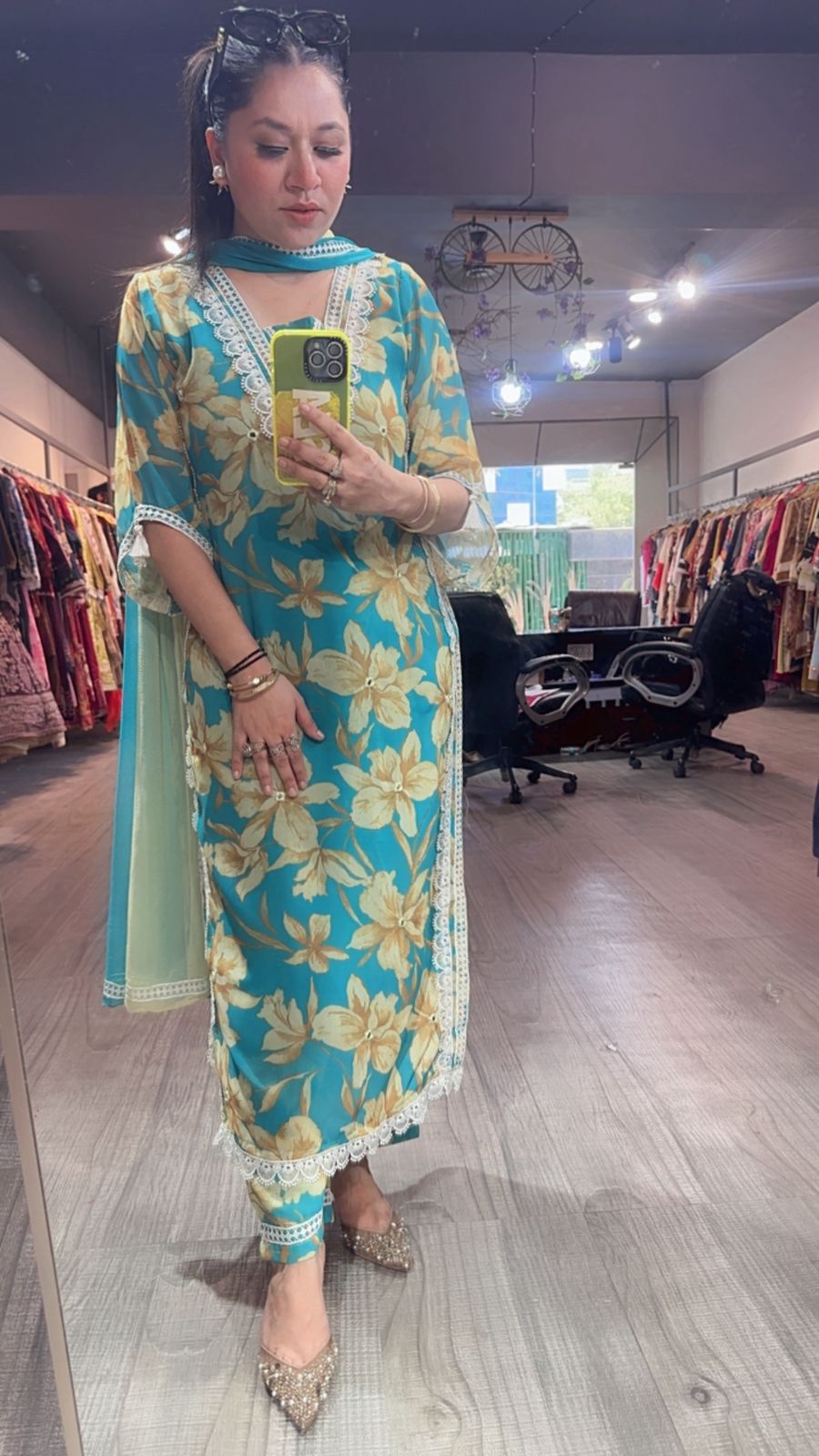 Milano Blue Digital Designer Suit